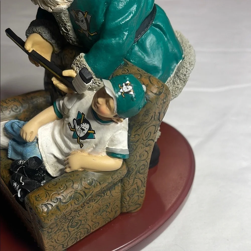 Mighty Ducks of Anaheim Limited Edition Santa and Child Holiday Decor